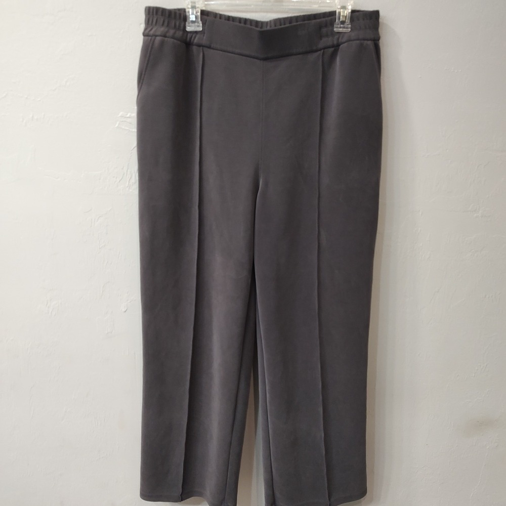 G4Free Yoga Pants Pockets Wide Leg High Waist Stretch Casual Grey Sz XL